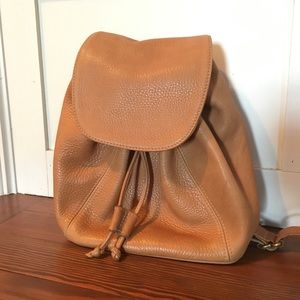 COACH TAN LEATHER BACKPACK